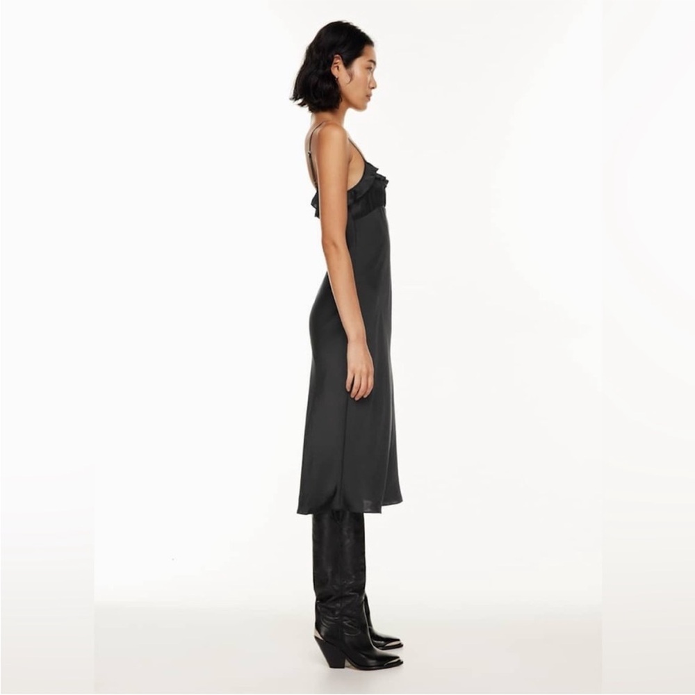 🤎NWT Wilfred ARITZIA Ovation Dress In RICH MOCHA BROWN - Picture 9 of 9
